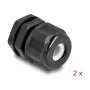 DeLOCK EX kabel Gland M16 Czarny 2 Sztuki Poliamid