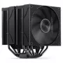 Chłodzenie procesora Jonsbo CA90 Dual-Tower z 1×130mm i 1×120mm wentylatorami PWM ARGB, czarne