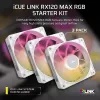 Wentylator Corsair iCUE LINK RX120 MAX RGB 12 cm biały 3 szt. 400-2000 RPM