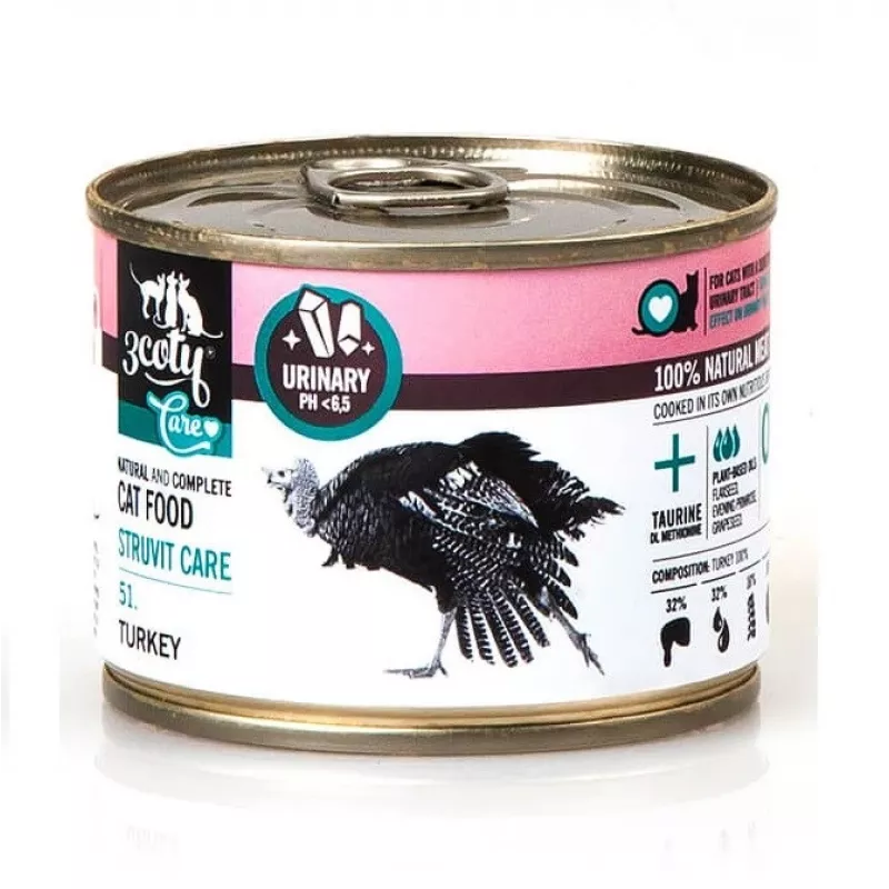 3COTY 51. Turkey Struvite Care - mokra karma dla kota - 180g