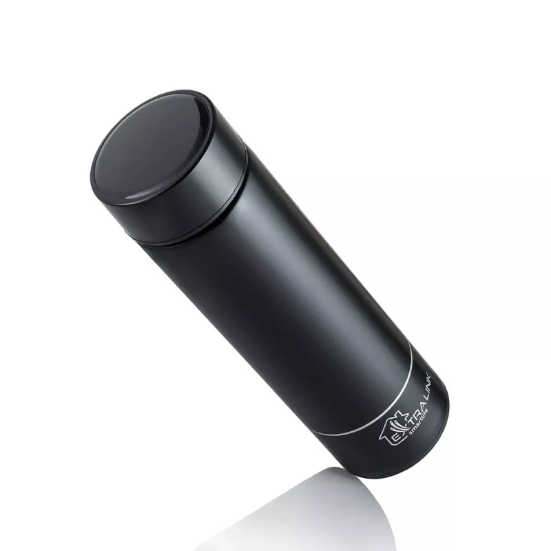 Extralink Smart Travel Mug Czarny, Thermal Tumbler with LED Display