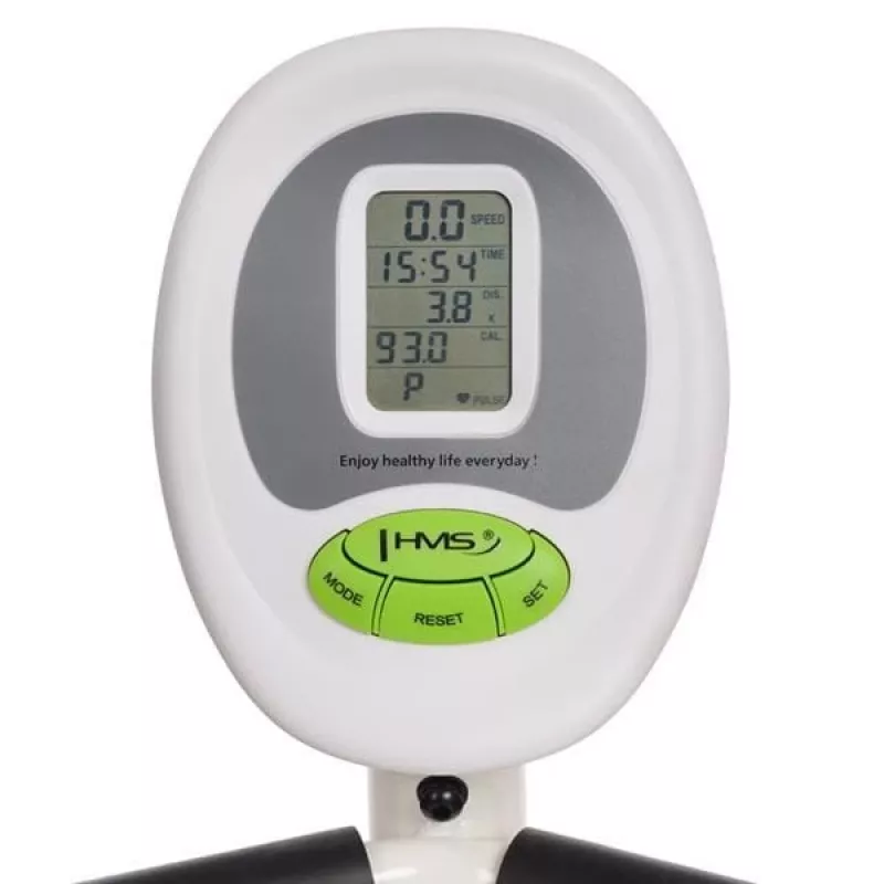 Poziomy rower magnetyczny biało-zielony HMS R9259