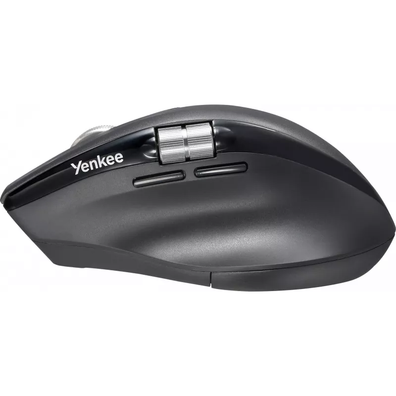 Mysz bezprzewodowa YENKEE SPIN DUAL 2095BK — kompaktowa mysz optyczna dwutrybowa, model YMS 2095B SPIN