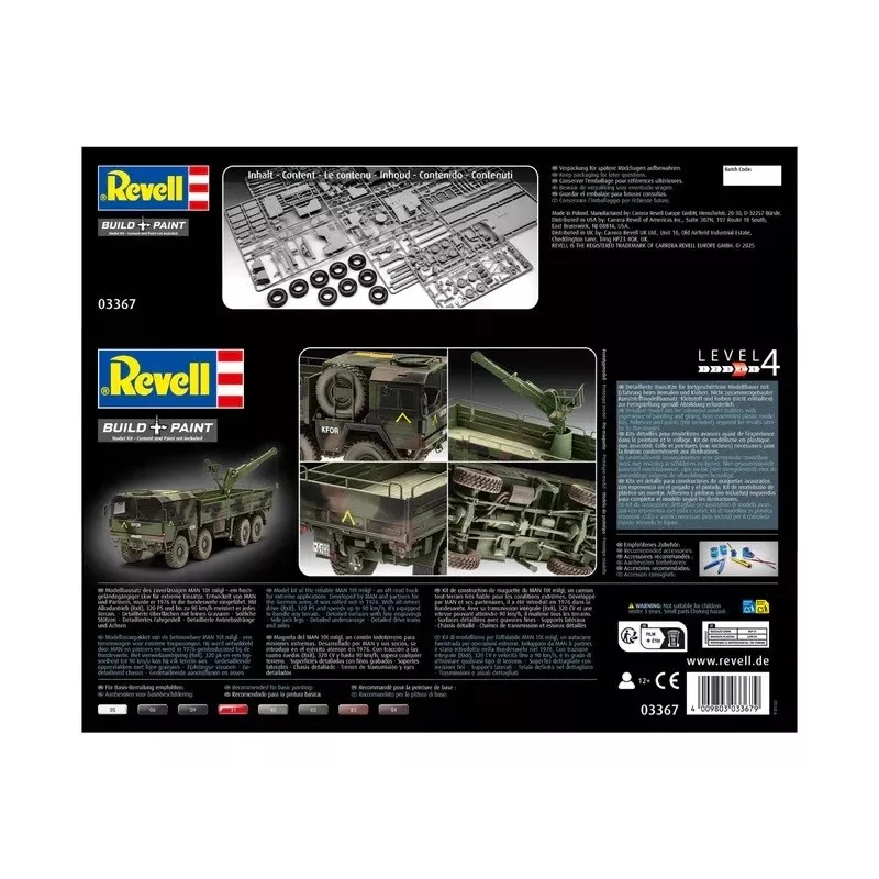 Zestaw modelu plastikowego REVELL Man 10T Milgl 8x8 Truck 1/35