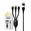 Kabel USB Baseus CASS030101 1.2m USB A/USB C USB C/Micro-USB B/Lightning Czarny