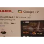 50-calowy Sharp QLED 50HR7265E Smart Google TV 4K Ultra HD 144 Hz, Dolby Vision, Dolby Atmos, podstawa centralna, czarny