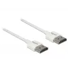 DeLOCK High Speed HDMI with Ethernet - HDMI mit Ethernetkabel - HDMI (M) bis HDMI (M) - 2,0m - Dreifachisolierung - weiß - 4K Unterstützung (85137)