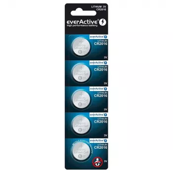 Bateria litowa mini CR2016 blister 5 szt. - Bateria - CR2016 (CR20165BL) - Everactive