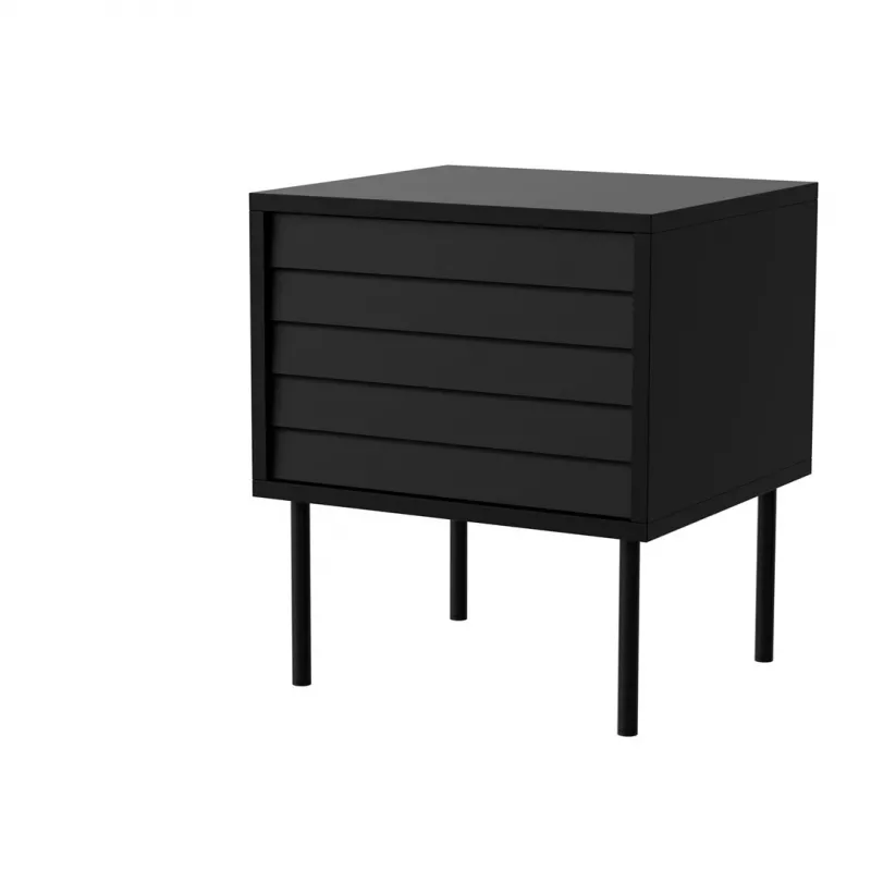 Cama Szafka nocna, 2 szt. CORTINA 45x40x51 czarny