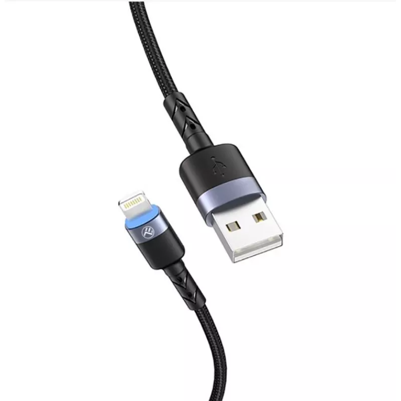 Kabel USB do Lightning Tellur 1,2 m nylonowy pleciony czarny