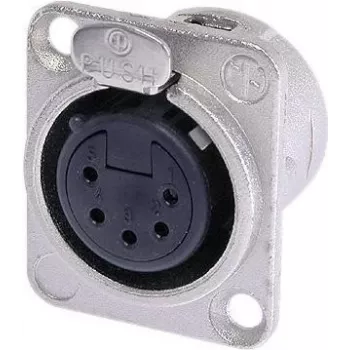 Neutrik NTR-NC5FDL1 - -30 - 80 °C - Czarny - Srebrny - UL - UL 94 HB - EC 61076-2-103 - IP 40 - IEC 68-2-20 (NC5FD-L-1)
