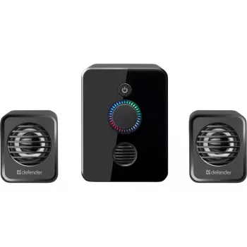 Głośniki komputerowe 2.1 DEFENDER V12 11 W RMS USB, 3,5 mm, woofer, czarny, 223×115×130 mm