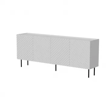 Komoda Cama LUCCA 4D, 200x40x80 cm, biała, płyta wiórowa, rama 16 mm