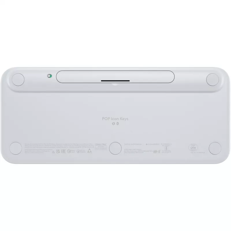 Logitech POP Icon Keys - Klawiatura - Bezprzewodowa - Bluetooth LE - QWERTY - US International - Off White, pomarańczowa (920-013072)
