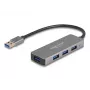 DeLOCK 63171 USB Hub 3.2 Gen 1 Type-A 5000 Mbit/s Szary