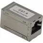 Keystone coupler helos 307454 — ekranowany RJ45 żeński-żeński, srebrne wykończenie