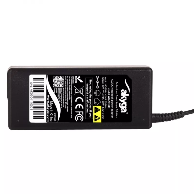 Akyga AK-ND-08 zasilacz do laptopów HP, 90 W, 19 V / 4,74 A, 4,8 x 1,7 mm