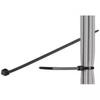 Opaska kablowa, nylon odporny na warunki atmosferyczne, czarna - Długość 150 mm Szerokość 3,5 mm