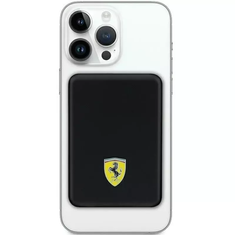 Ferrari Mocbank FEPB5MNCAK 15W 5000mAh Czarny/Czarny Metal Logo MagSafe