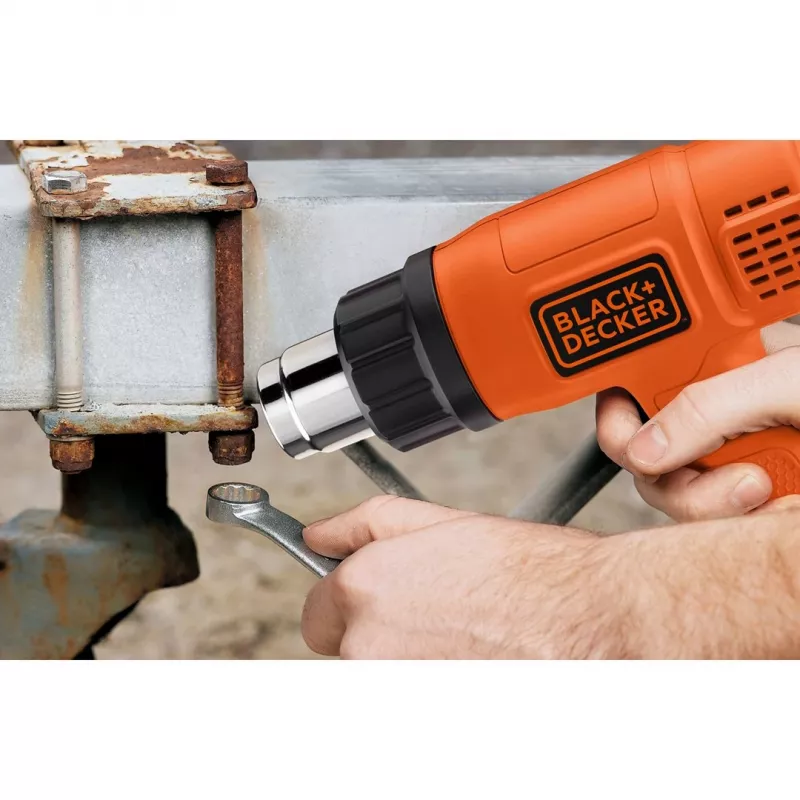 Opalarka Black & Decker KX1650 — 1750 W, do 600 °C, przepływ powietrza 570–740 l/min, kabel 2 m, 600 g