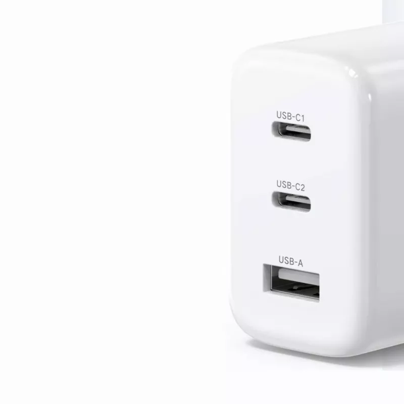 Ładowarka sieciowa UGREEN CD275 2× USB Type-C 65W biała — podwójne USB-C szybkie ładowanie 65 W, wejście 100–240 V