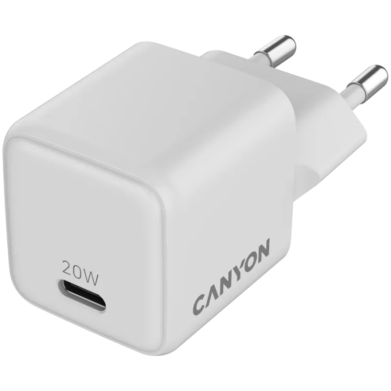 Ładowarka CANYON CU20C GaN 20W 1xPD EU Biała