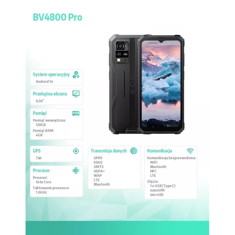 Blackview BV4800Pro 4GB/128GB Czarny