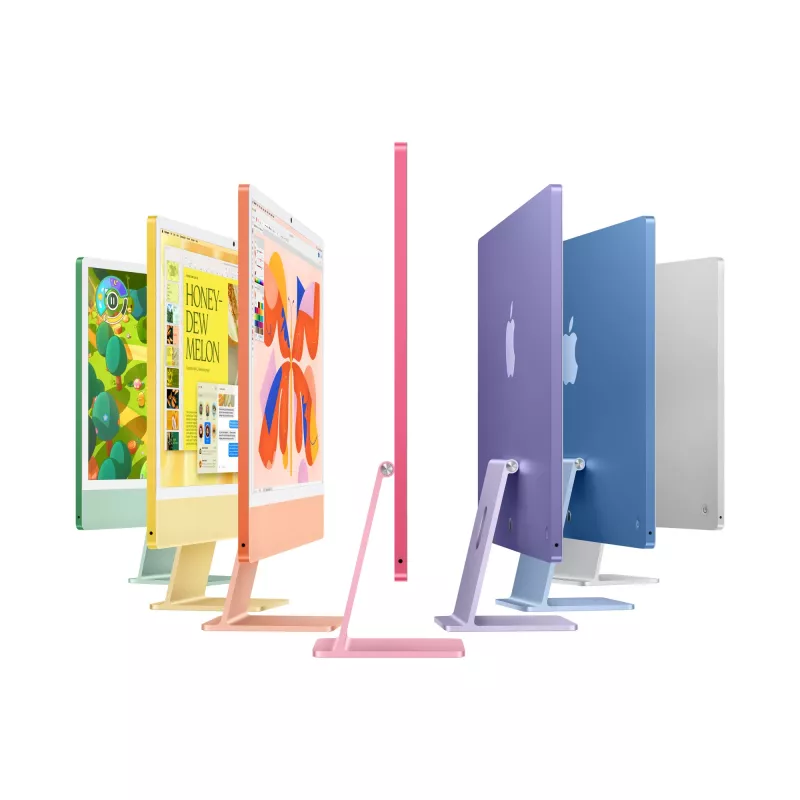 iMac 24 Retina 4.5k Display M4, Zielony, M4 (8-CPU/8-GPU), 16 GB, 256 GB, niemiecki, brak Gigabit Ethernet, Magic mysz, MWUE3D/A