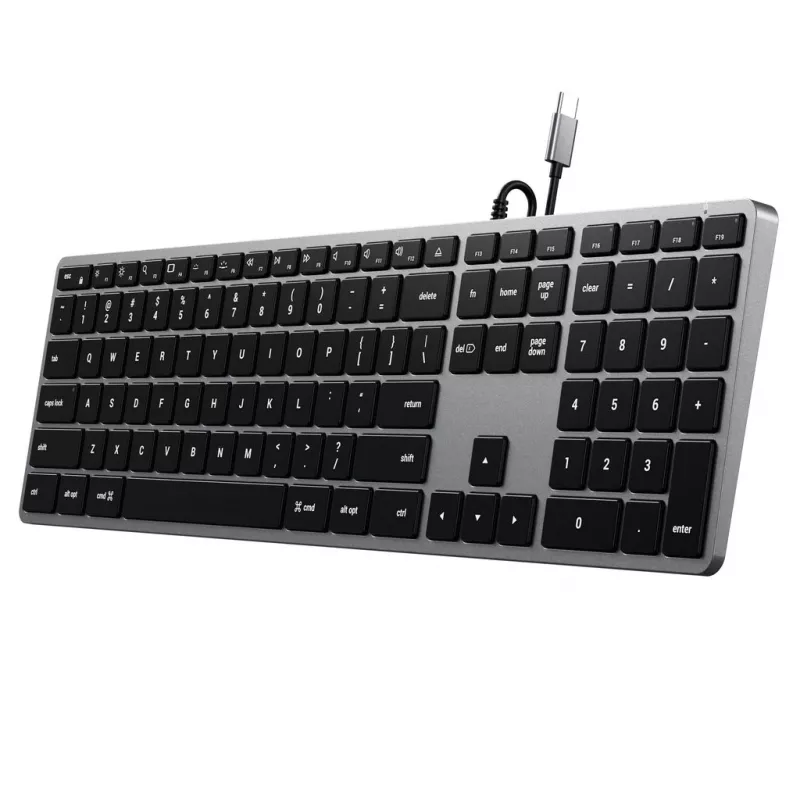 Satechi cienki W3 Klawiatura USB-C z klawiaturą numeryczną (szary)