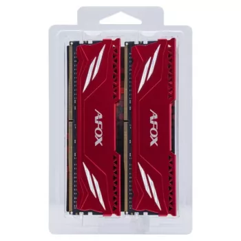 Desktop DDR4 RAM AFOX 2×16GB 3200MHz CL16 1.35V Unbuffered XMP2 czerwony