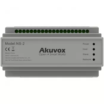Akuvox NS-2 przełącznik sieciowy Fast Ethernet (10/100) Szyna DIN Szary