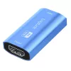 Przedłużacz HDMI, 20m, 8K 60Hz, HDCP 2.3, aluminiowy, niebieski
