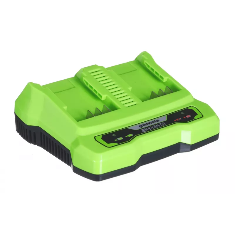 Ładowarka do akumulatorów GreenWorks G24X2UC2 dwuslotowa 24V Li‑Ion, 4A, 2 ogniwa, szybkie ładowanie