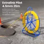 Extralink Pilot 4.5mm 25m | Pręt do przeciągania kabli | włókno szklane FRP, śr. 4.5mm, dł. 25m, żółty