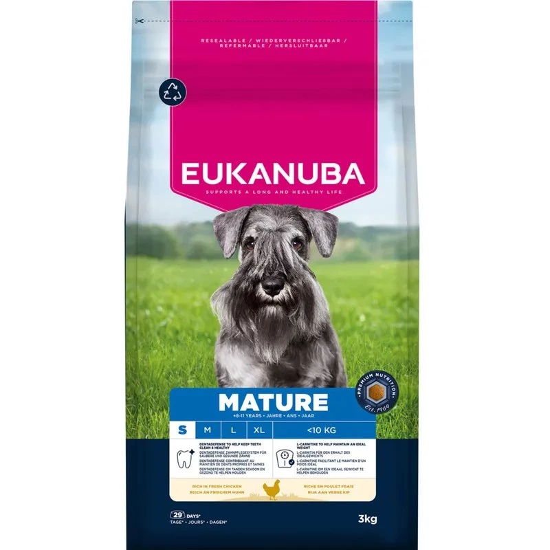 Sucha karma dla psa EUKANUBA Mature Small Chicken 3 kg — dla dorosłych psów małych ras