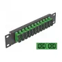 Fiber Optic Patch Panel DeLOCK 10 inch 12 Port SC Duplex zielony 1U Czarny