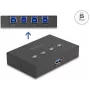 DeLOCK Przełącznik USB 4 PC na 1 urządzenie 5 Gbps Czarny