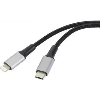 [1x USB 2.0 Plug C - 1x Apple Lightning-Plug] 2,00 m Czarny (RF-4995188)