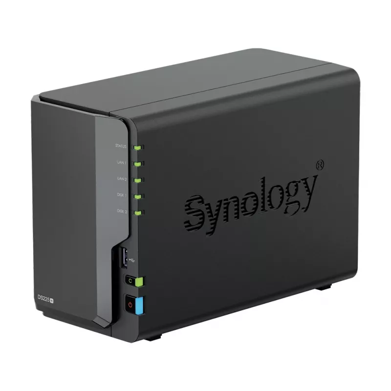 Synology DS225+ 2-zatokowy NAS Desktop Intel® Celeron® J4125 2 GB DDR4 Synology DSM Czarny - tylko dyski Synology HDD