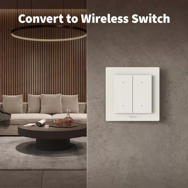 AQARA Light Switch H2 EU (4 przyciski, 2 kanały) (WS-K08D) - inteligentny włącznik ścienny Zigbee i Thread z 2 przekaźnikami