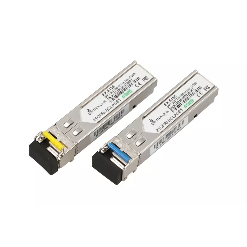 Para modułów SFP WDM Extralink 1,25G 1310/1550nm jednomodowy 3km LC DOM