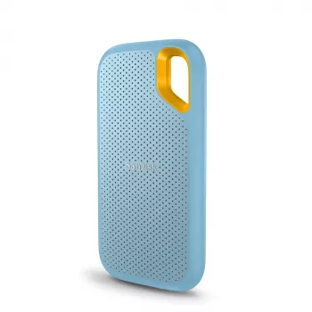 2TB SanDisk Extreme Portable V2 - SSD - szyfrowany zewnętrzny (przenośny) USB 3.2 Gen 2 (złącze USB-C) - 256-bitowy AES - Błękitny