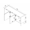 Komoda cama meble FELLINI 150×40×70 cm, oliwkowa z olejowanym dębowym blatem, korpus MDF