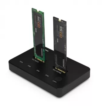 Stacja dokująca 2x M.2 NVMe+SATA SSD 10Gbps
