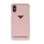 Tylna nakładka ochronna VixFox do iPhone XSMAX z kieszenią na kartę, różowa