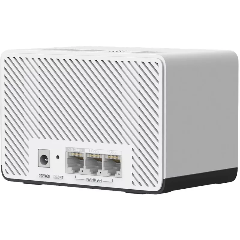 System mesh MERCUSYS Halo H27BE dwupasmowe Wi‑Fi 6, 2‑szt., 3x LAN, 3568 Mbps, wewnętrzne anteny, biały