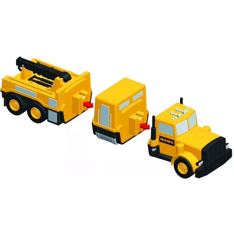 Vehicle set Popular Playthings Mix or Match Vehicles Construction Czarny żółty
