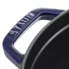Staub 24 cm okrągły garnek żeliwny ciemnoniebieski