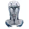 Nosidełko turystyczne Deuter Kid Comfort Pro, niebieskie, poliamid, maks. 22 kg, daszek przeciwsłoneczny, kieszeń boczna