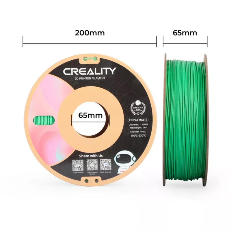 Materiał do druku 3D Creality 3301010301 Polylactic acid PLA zielony 1 kg 1,75 mm